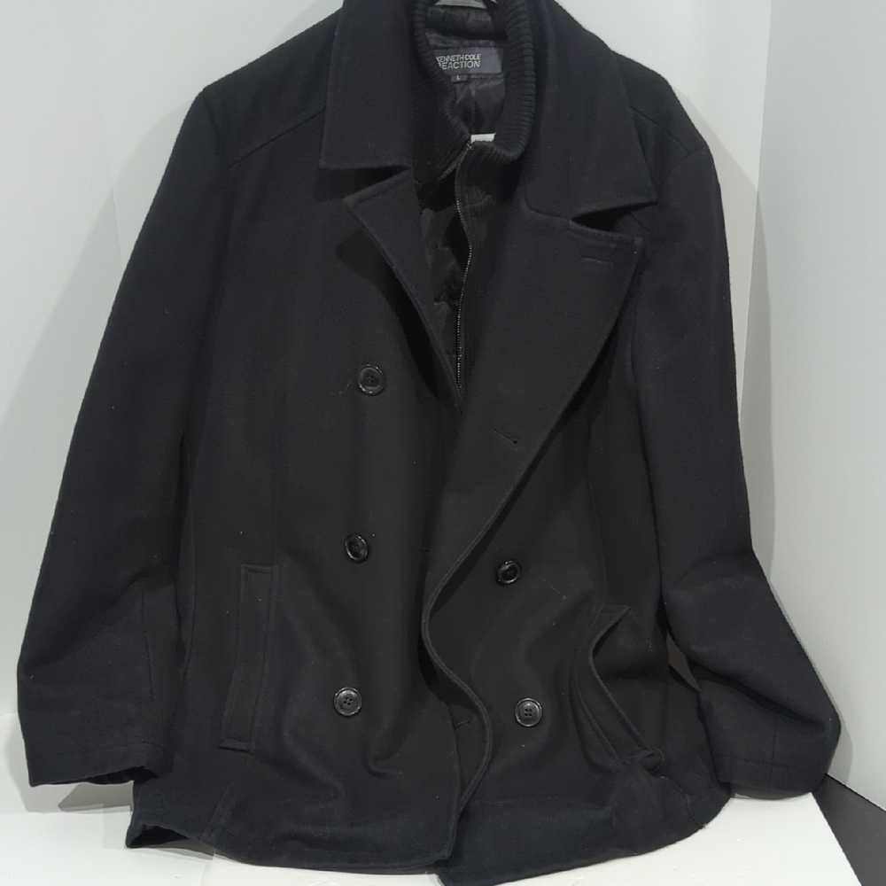 Men's Black Peacoat